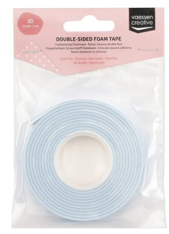 Vaessen Creative • Dubbelzijdige Foamtape 2mmx12mm - 2m wit (20397)