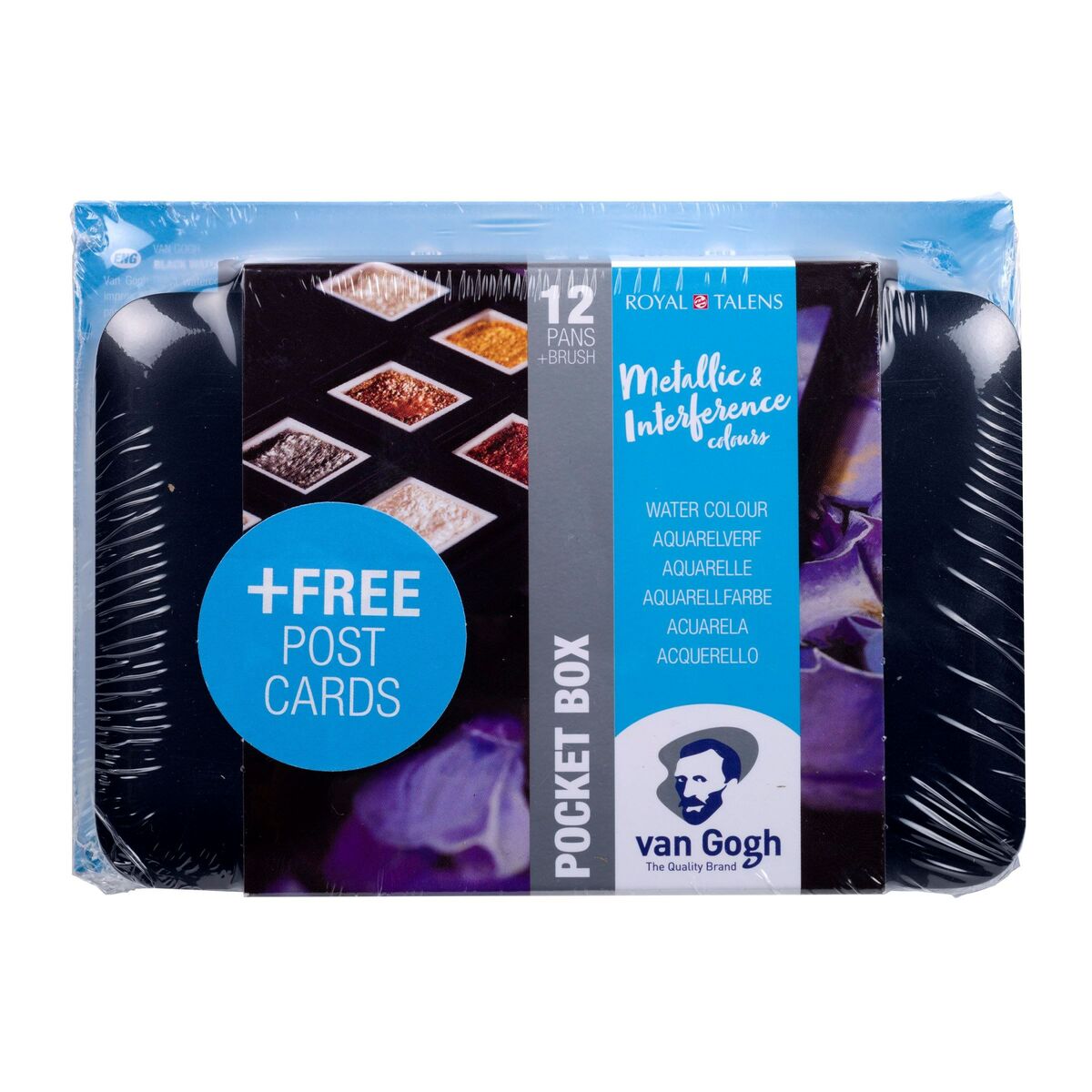 Aquarelverf pocket box Specialty + gratis postcards zwart (20808697)