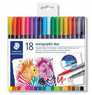 marsgraphic duo penseelmarker - set 18 st (3100 TB18)