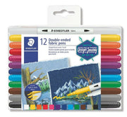 textielmarker dubbele punt - set 12 st (3190 TB12)