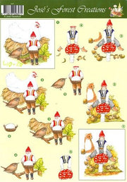 3D Knipvel - Voorbeeldkaarten - Jose`s Forest kip en het ei