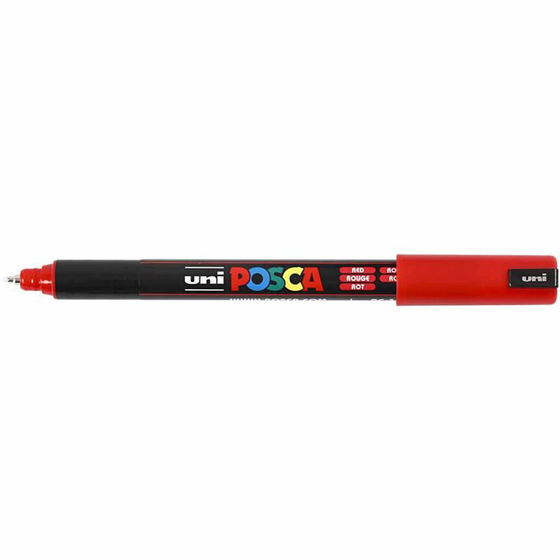 Uni Posca Verfmarker - lijndikte: 0,7 mm - PC-1MR - Rood - 15