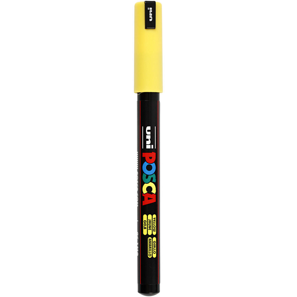 Uni Posca Verfmarker - lijndikte: 0,7 mm - PC-1MR - Geel - 02