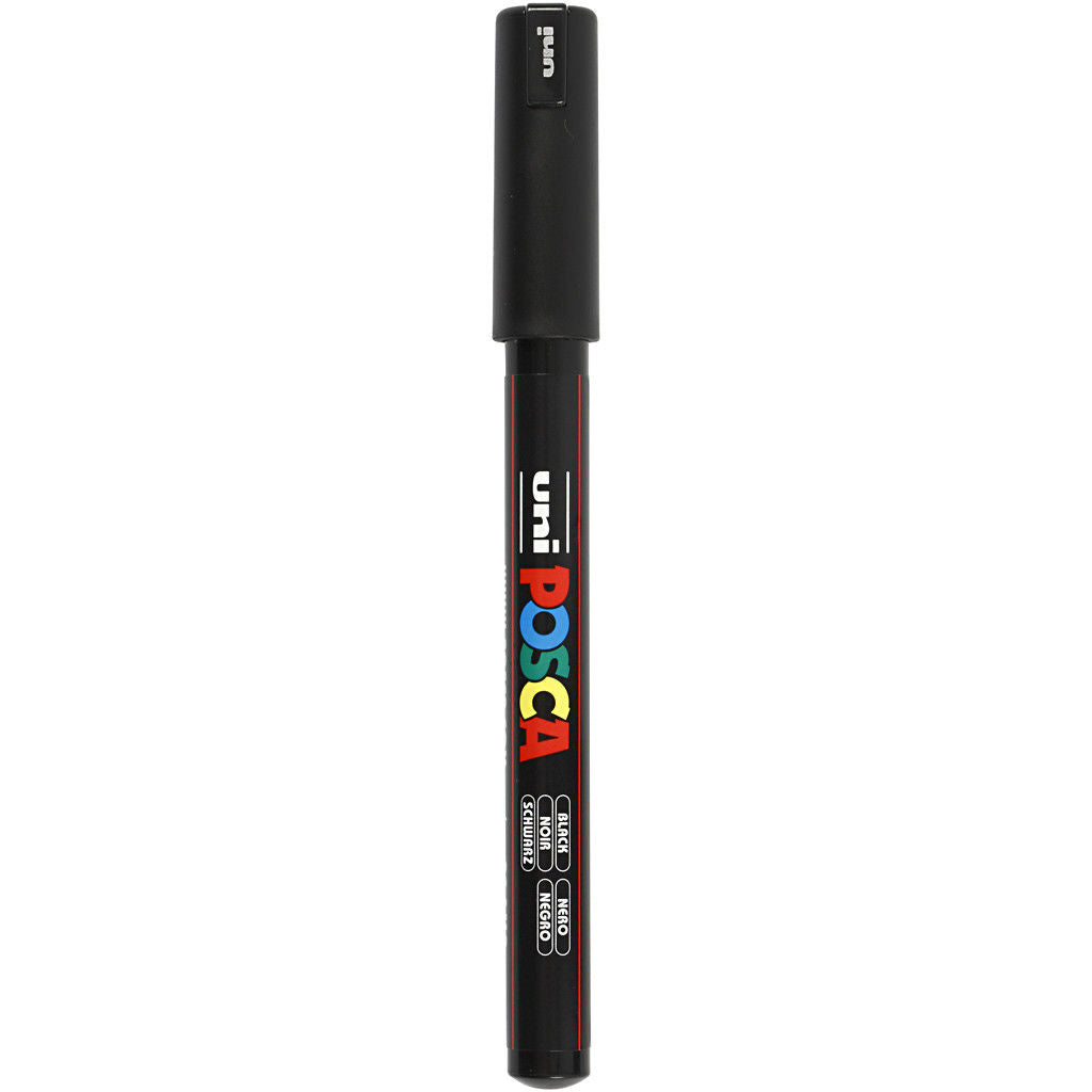 Uni Posca Verfmarker - lijndikte: 0,7 mm - PC-1MR - Zwart - 24