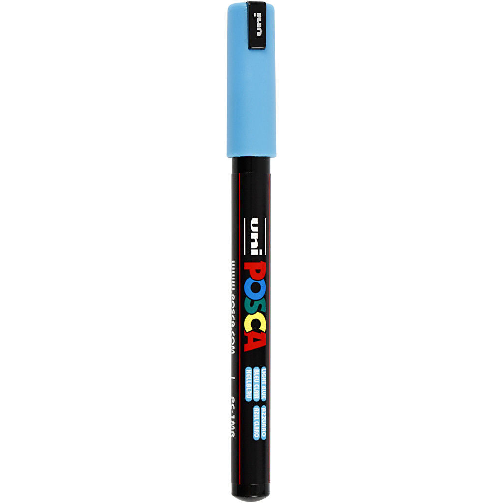 Uni Posca Verfmarker - lijndikte: 0,7 mm - PC-1MR - Licht Blauw - 08
