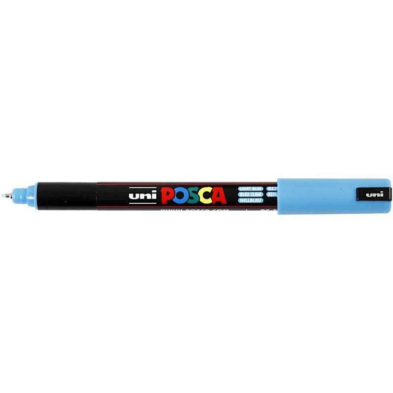 Uni Posca Verfmarker - lijndikte: 0,7 mm - PC-1MR - Licht Blauw - 08