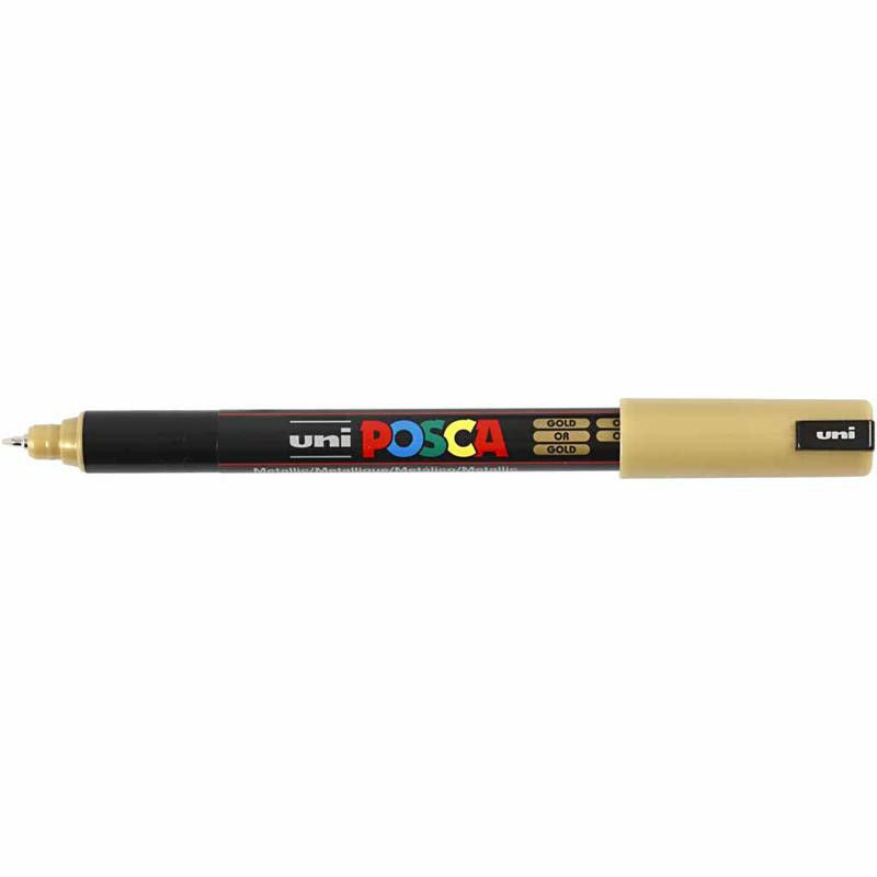 Uni Posca Verfmarker - lijndikte: 0,7 mm - PC-1MR - Goud - 25