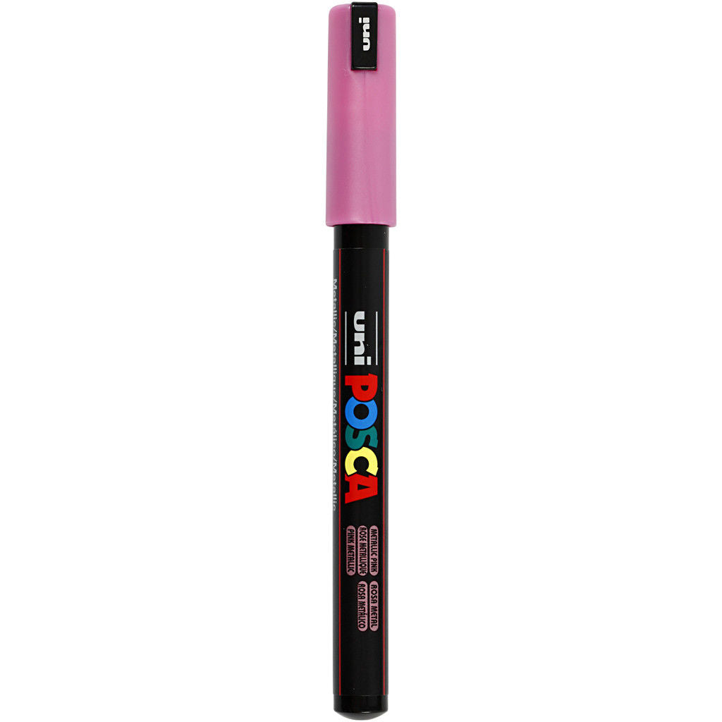 Uni Posca Verfmarker - lijndikte: 0,7 mm - PC-1MR - Metallic Roze - M13