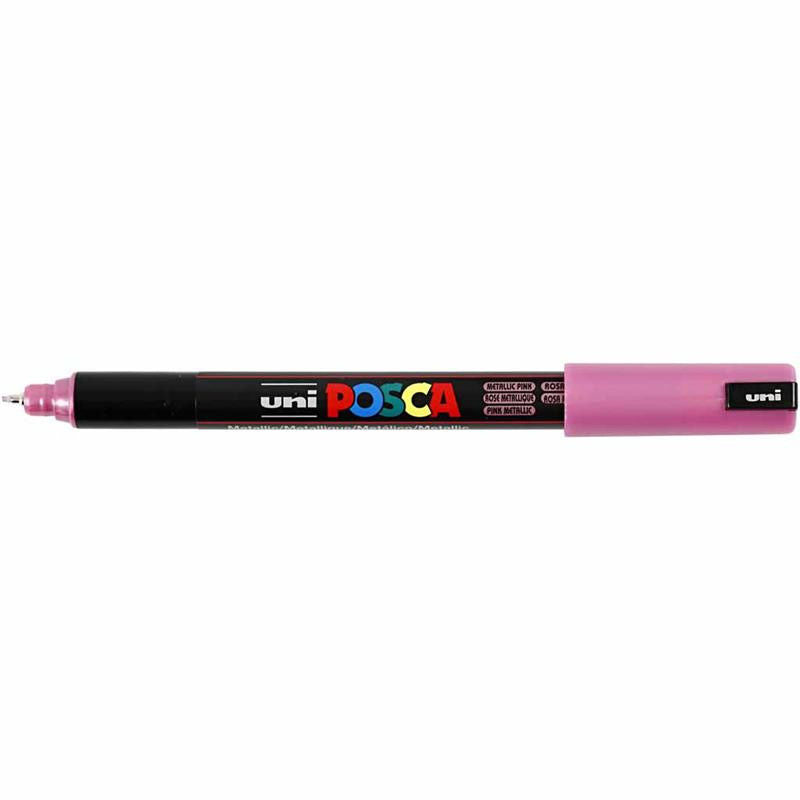 Uni Posca Verfmarker - lijndikte: 0,7 mm - PC-1MR - Metallic Roze - M13