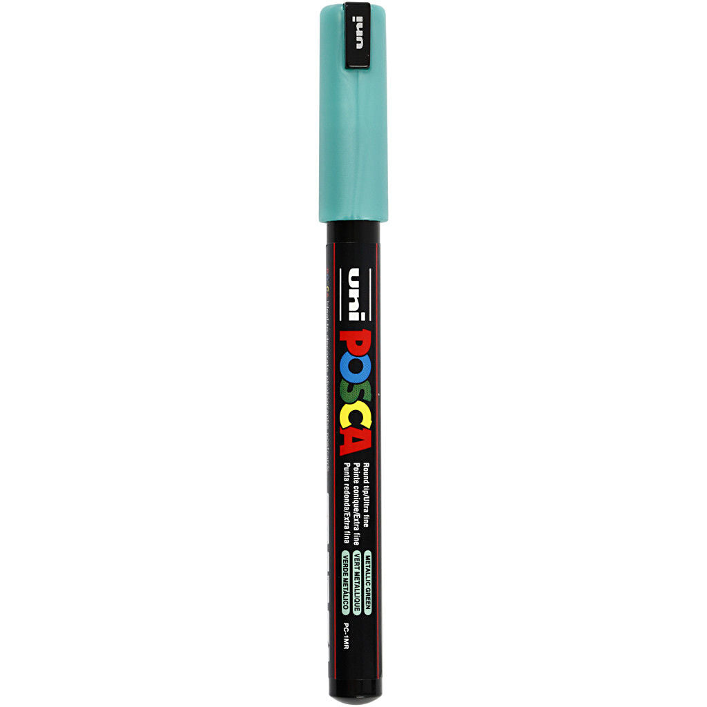 Uni Posca Verfmarker - lijndikte: 0,7 mm - PC-1MR - Metallic Groen - M06