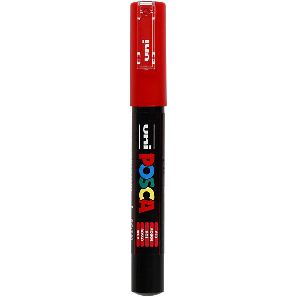 Uni Posca Verfmarker - lijndikte: 0,7 mm - PC-1MC - Rood - 15