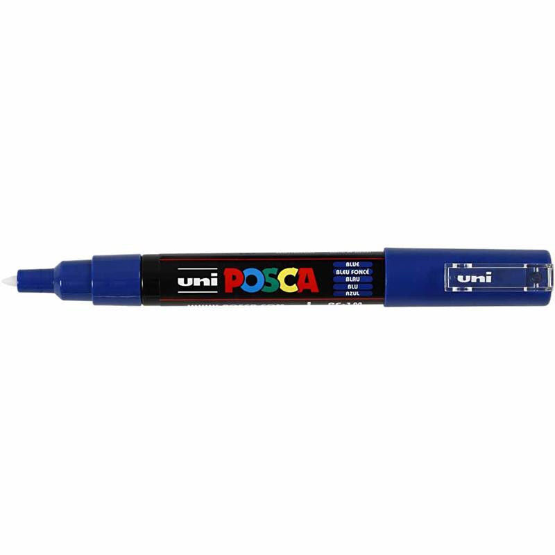 Uni Posca Verfmarker - lijndikte: 0,7 mm - PC-1MC - Donkerblauw - 33