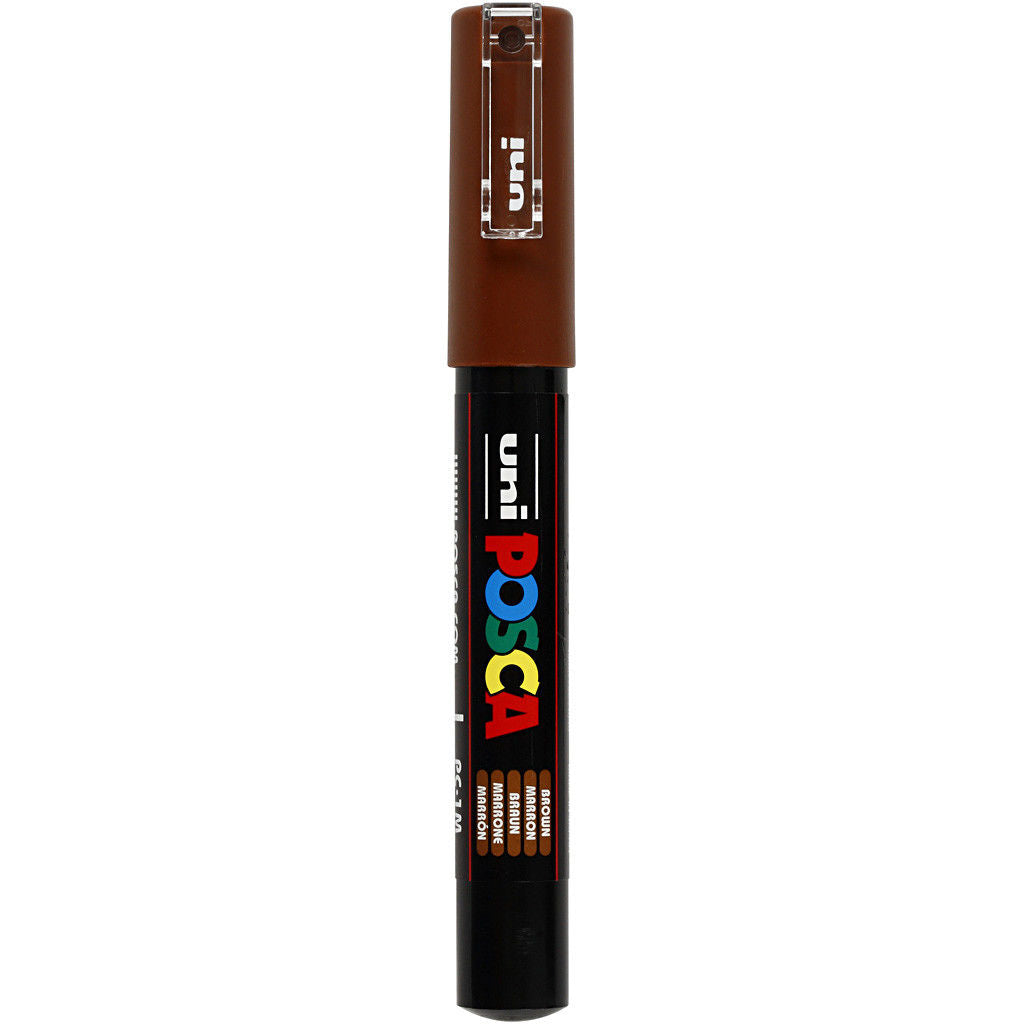 Uni Posca Verfmarker - lijndikte: 0,7 mm - PC-1MC - Bruin - 21