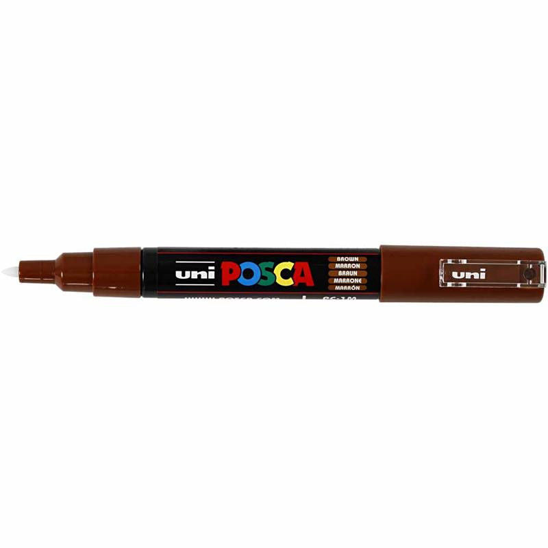 Uni Posca Verfmarker - lijndikte: 0,7 mm - PC-1MC - Bruin - 21