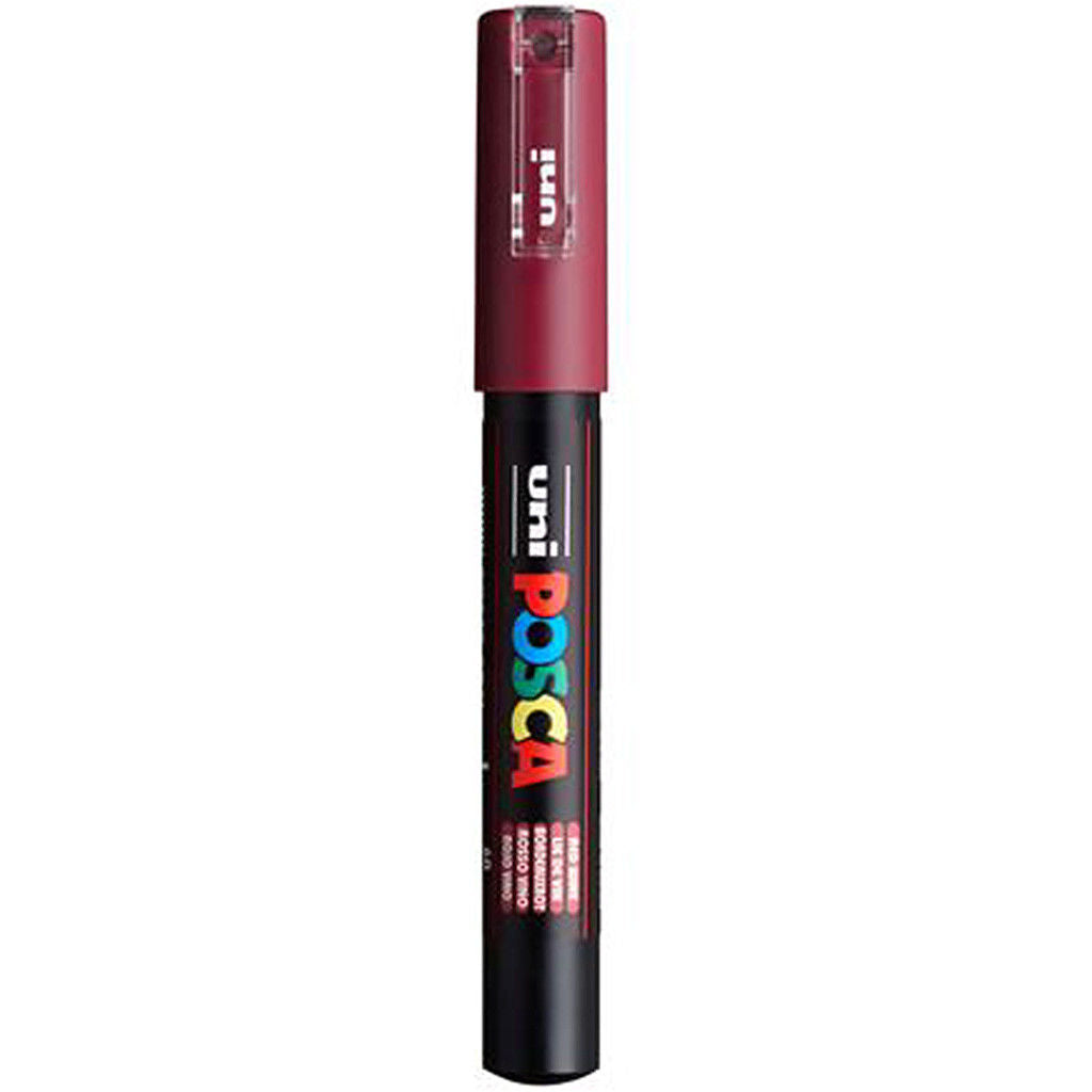 Uni Posca Verfmarker - lijndikte: 0,7 mm - PC-1MC - Wijnrood - 60