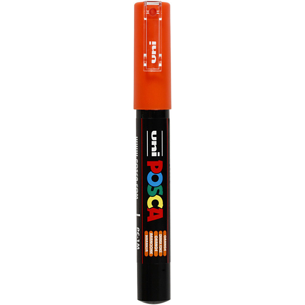 Uni Posca Verfmarker - lijndikte: 0,7 mm - PC-1MC - Oranje - 04
