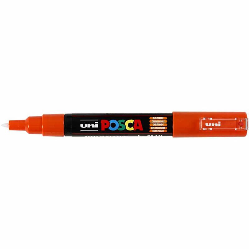Uni Posca Verfmarker - lijndikte: 0,7 mm - PC-1MC - Oranje - 04