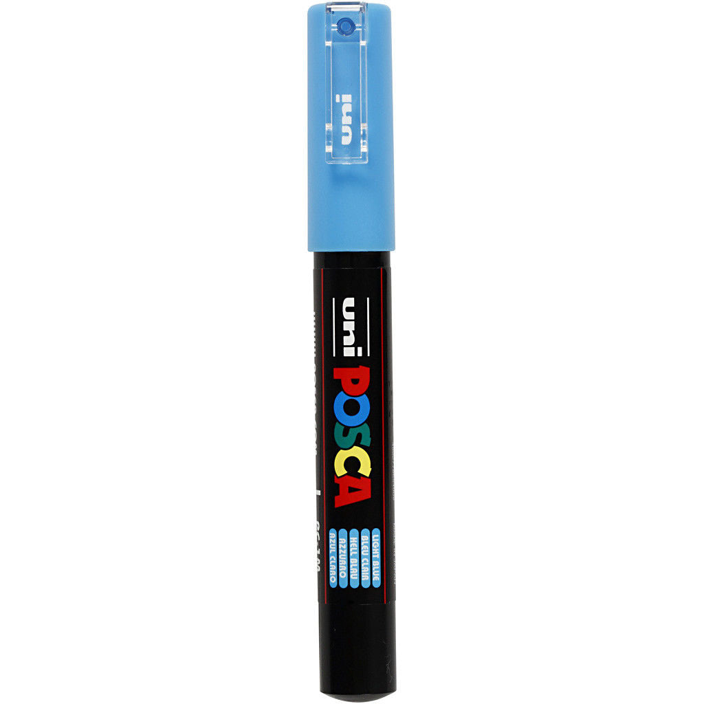 Uni Posca Verfmarker - lijndikte: 0,7 mm - PC-1MC - Licht Blauw - 08