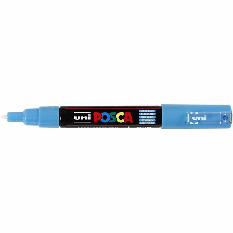 Uni Posca Verfmarker - lijndikte: 0,7 mm - PC-1MC - Licht Blauw - 08