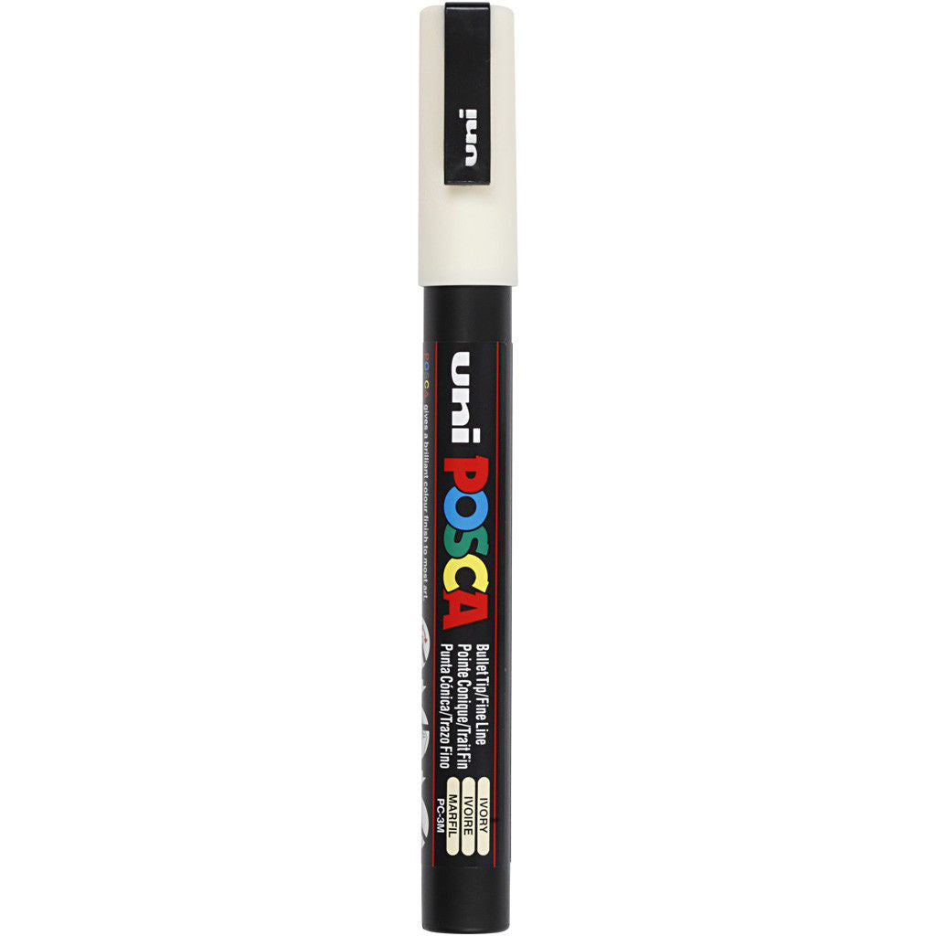 Uni Posca Verfmarker - lijndikte: 0,9-1,3 mm - PC-3M - Ivoor - 46