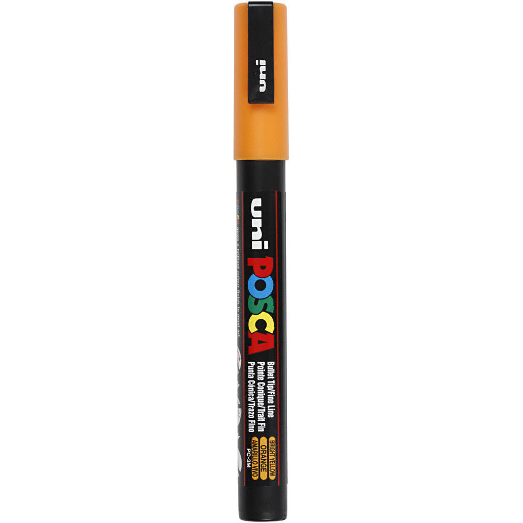 Uni Posca Verfmarker - lijndikte: 0,9-1,3 mm - PC-3M - Oranje - 3