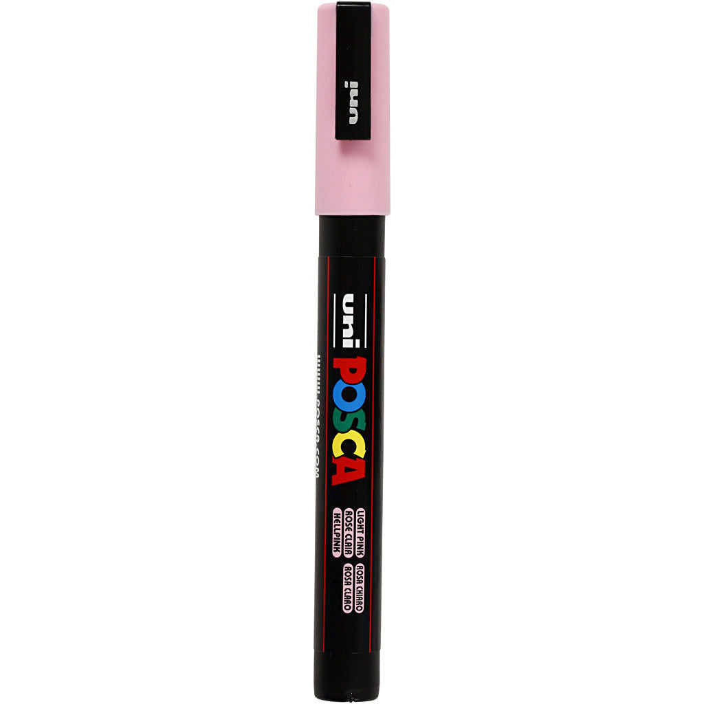 Uni Posca Verfmarker - lijndikte: 0,9-1,3 mm - PC-3M - Lichtroze - 51