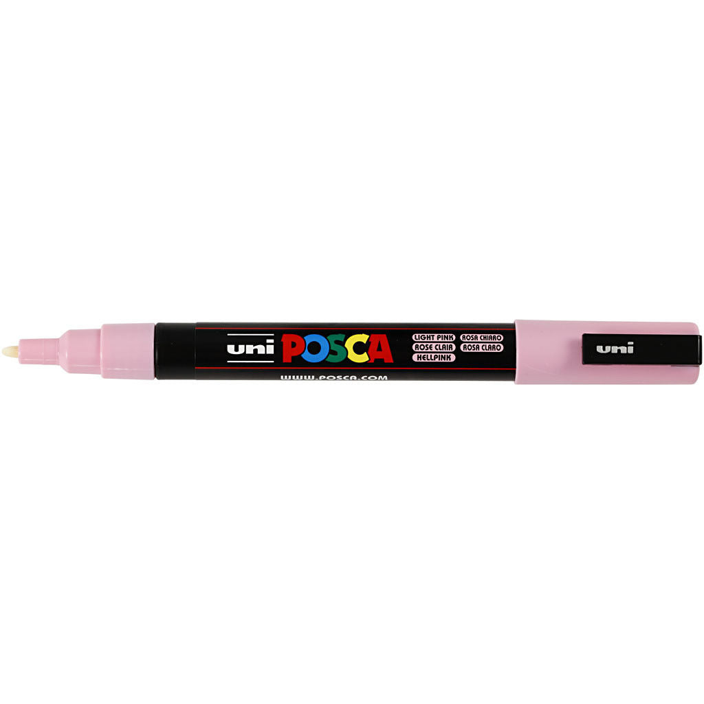 Uni Posca Verfmarker - lijndikte: 0,9-1,3 mm - PC-3M - Lichtroze - 51