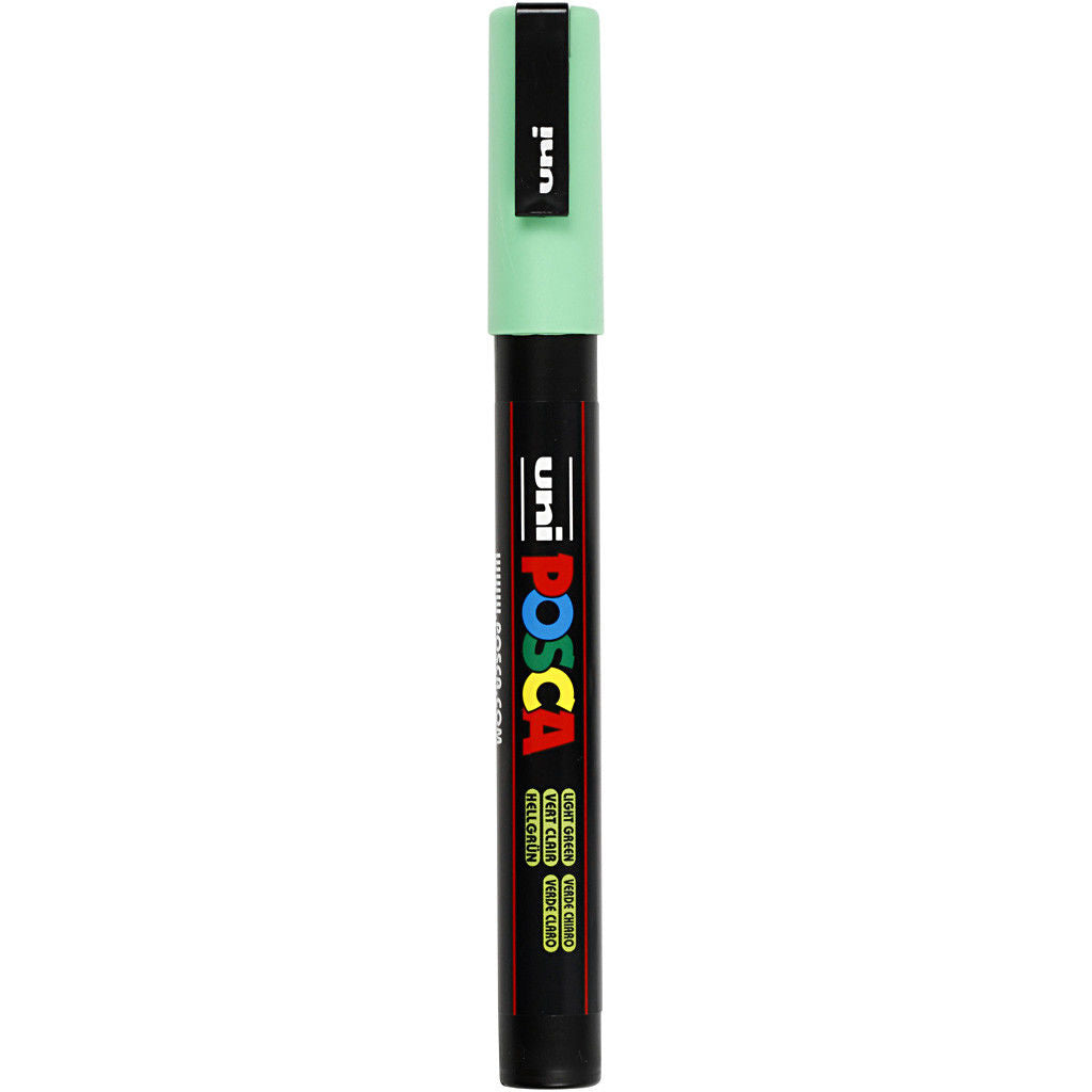 Uni Posca Verfmarker - lijndikte: 0,9-1,3 mm - PC-3M - Lichtgroen - 5