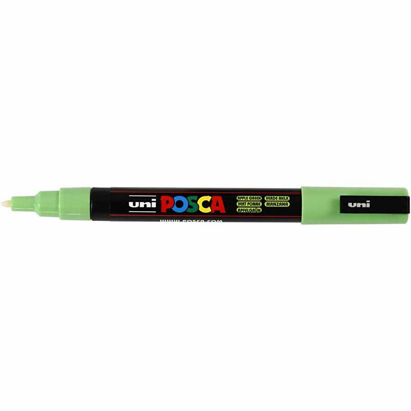 Uni Posca Verfmarker - lijndikte: 0,9-1,3 mm - PC-3M - Appelgroen - 72