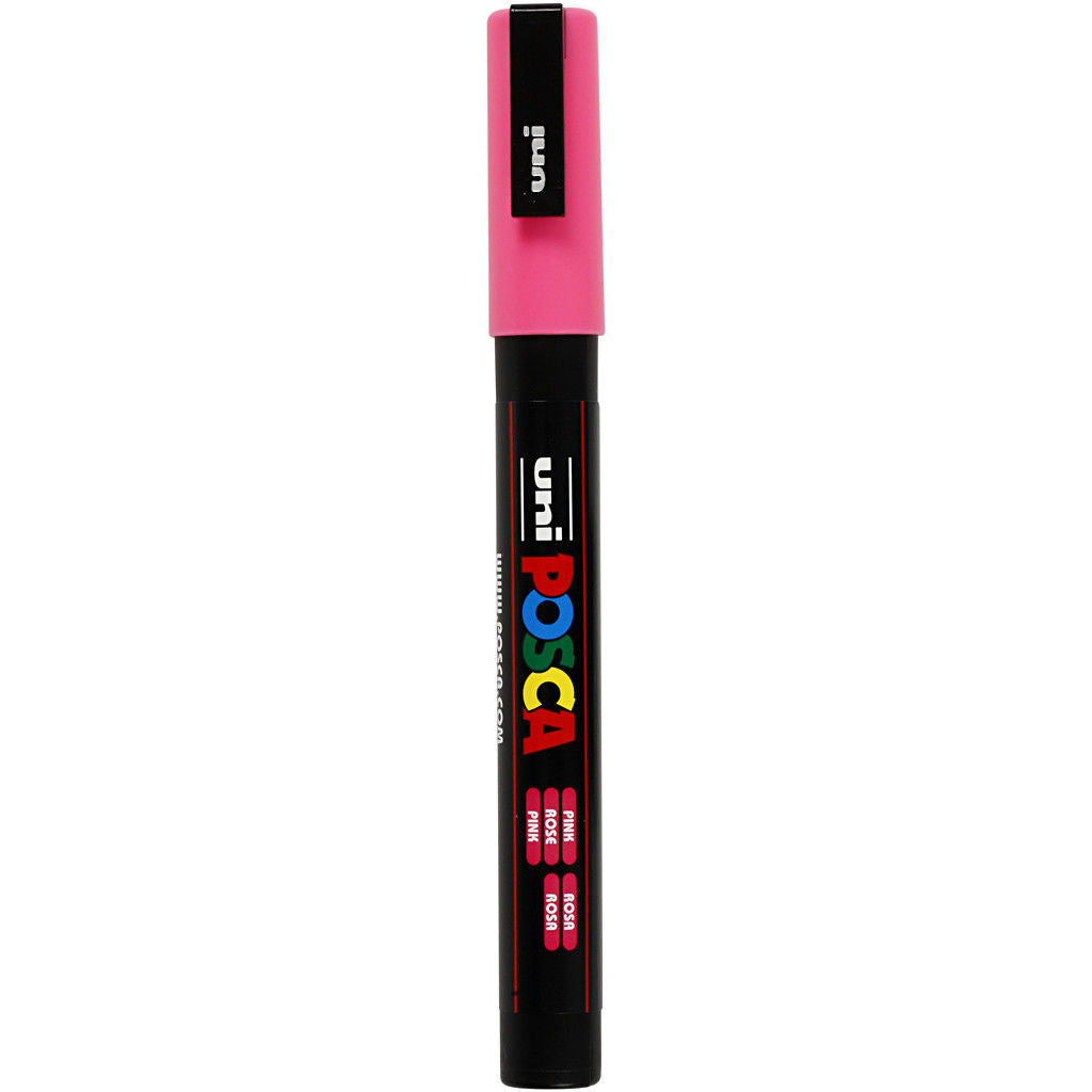 Uni Posca Verfmarker - lijndikte: 0,9-1,3 mm - PC-3M - Roze - 13