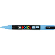Uni Posca Verfmarker - lijndikte: 0,9-1,3 mm - PC-3M - Lichtblauw - 8