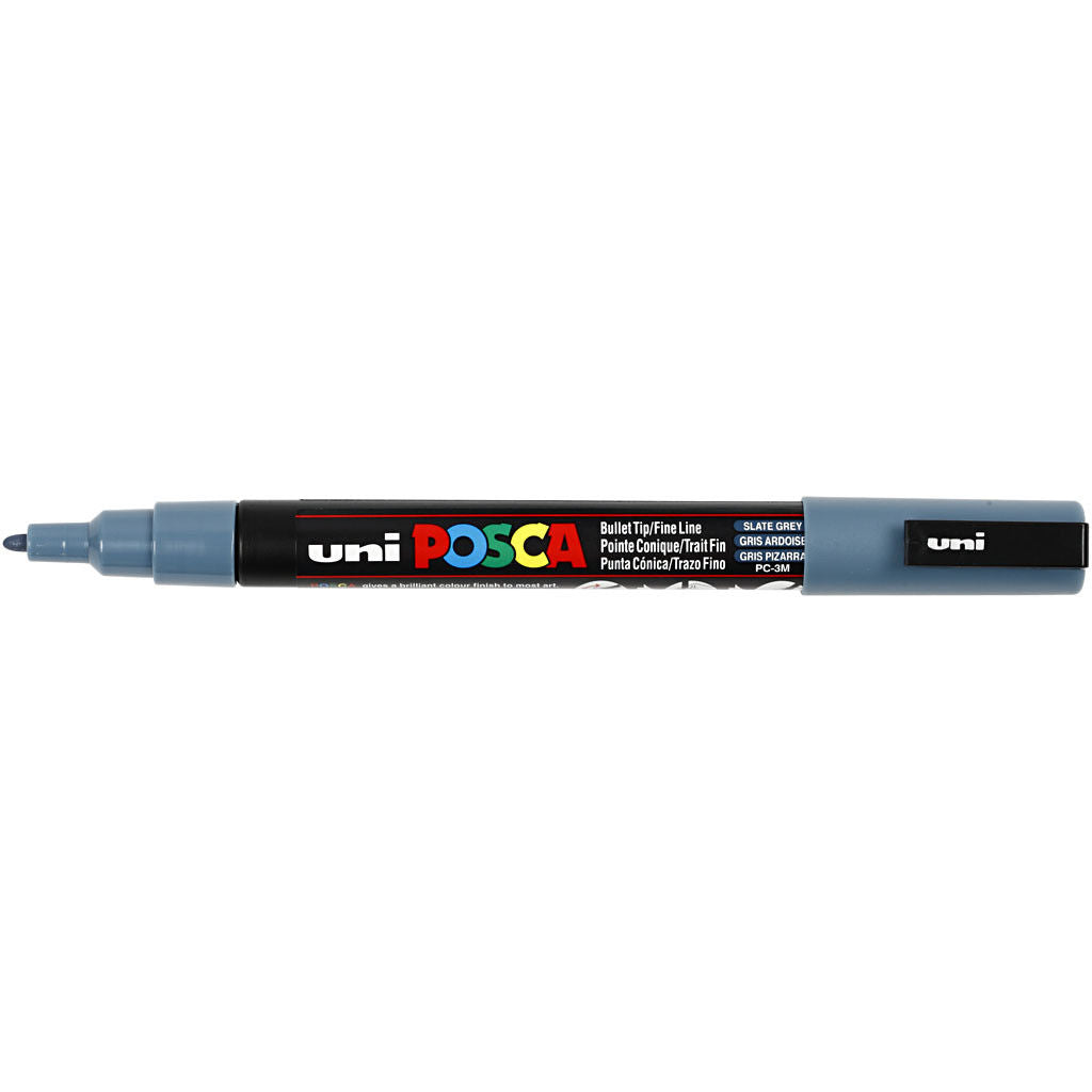 Uni Posca Verfmarker - lijndikte: 0,9-1,3 mm - PC-3M - Leigrijs - 61