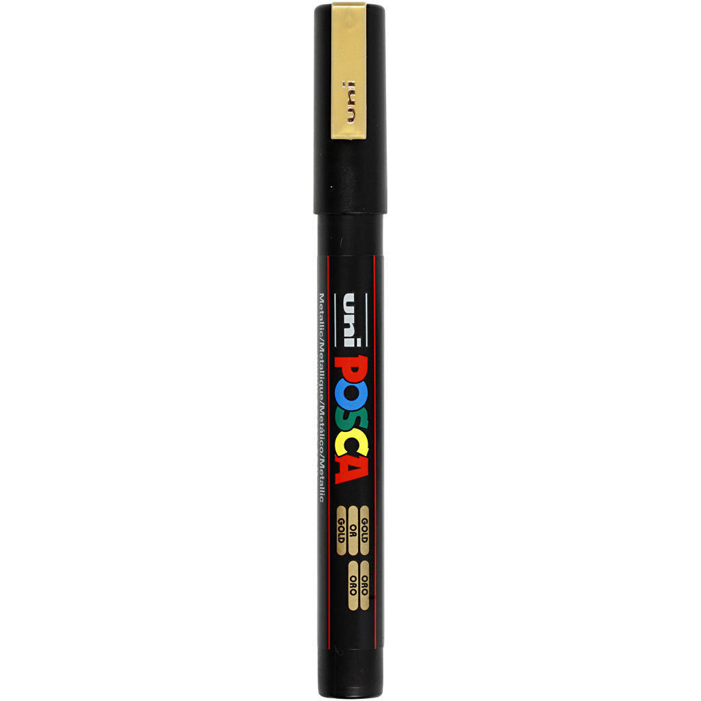 Uni Posca Verfmarker - lijndikte: 0,9-1,3 mm - PC-3M - Goud - 25