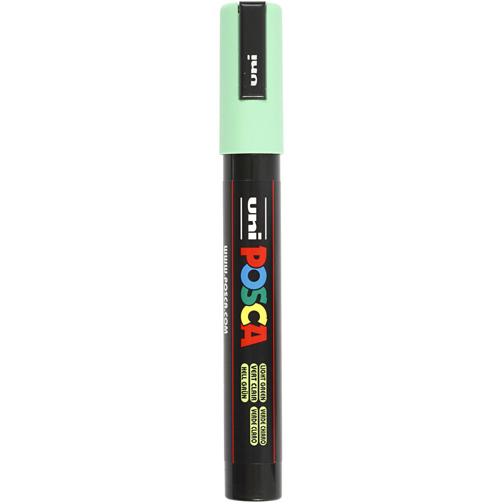Uni Posca Verfmarker - lijndikte: 2,5 mm - PC-5M - Lichtgroen - 5