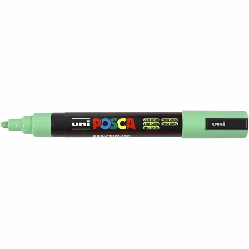 Uni Posca Verfmarker - lijndikte: 2,5 mm - PC-5M - Lichtgroen - 5