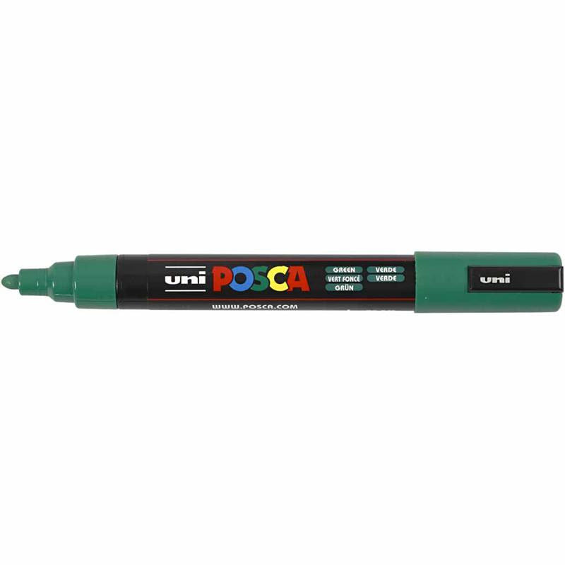Uni Posca Verfmarker - lijndikte: 2,5 mm - PC-5M - Donkergroen - 6