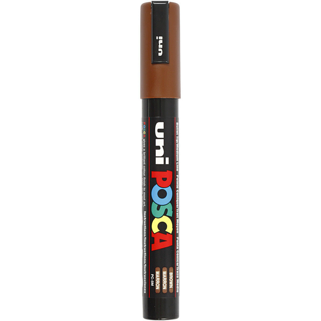 Uni Posca Verfmarker - lijndikte: 2,5 mm - PC-5M - Bruin - 21