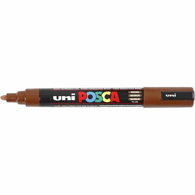 Uni Posca Verfmarker - lijndikte: 2,5 mm - PC-5M - Bruin - 21