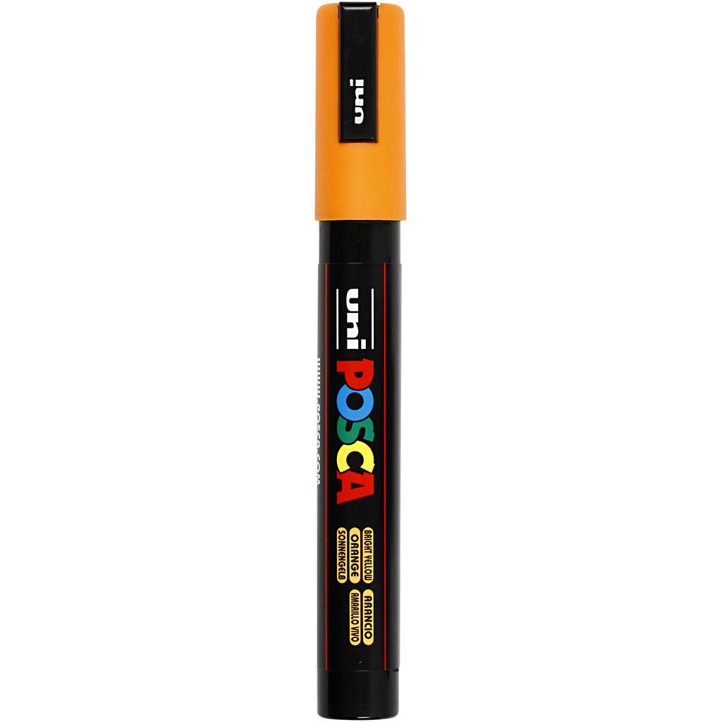 Uni Posca Verfmarker - lijndikte: 2,5 mm - PC-5M - Donkeroranje - 4