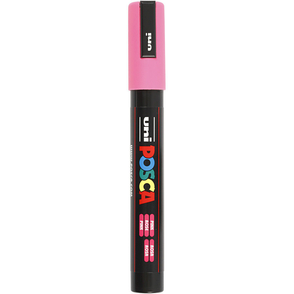 Uni Posca Verfmarker - lijndikte: 2,5 mm - PC-5M - Roze - 13