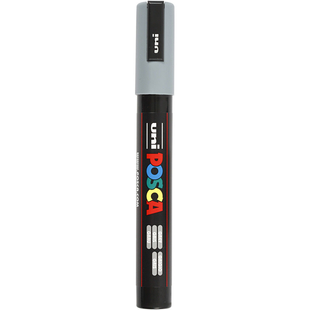 Uni Posca Verfmarker - lijndikte: 2,5 mm - PC-5M - Grijs - 37