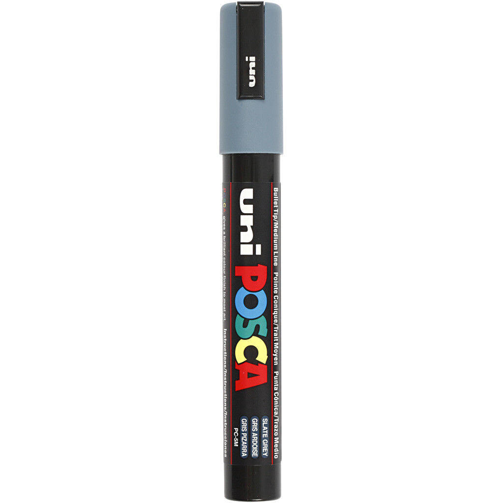 Uni Posca Verfmarker - lijndikte: 2,5 mm - PC-5M - Leigrijs - 61