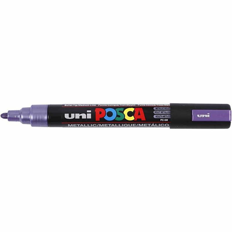 Uni Posca Verfmarker - lijndikte: 2,5 mm - PC-5M - Metallic Paars - M12