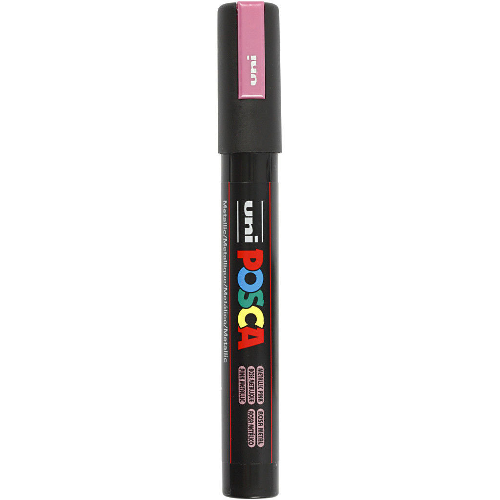 Uni Posca Verfmarker - lijndikte: 2,5 mm - PC-5M - Metallic Roze - M13