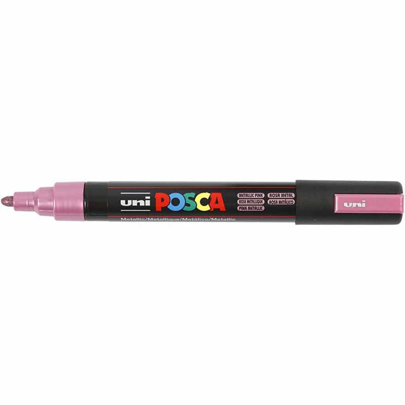 Uni Posca Verfmarker - lijndikte: 2,5 mm - PC-5M - Metallic Roze - M13