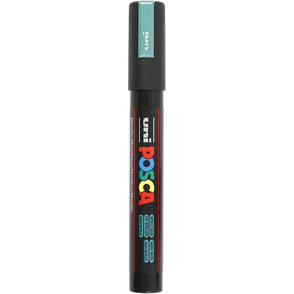 Uni Posca Verfmarker - lijndikte: 2,5 mm - PC-5M - Metallic Groen - M6