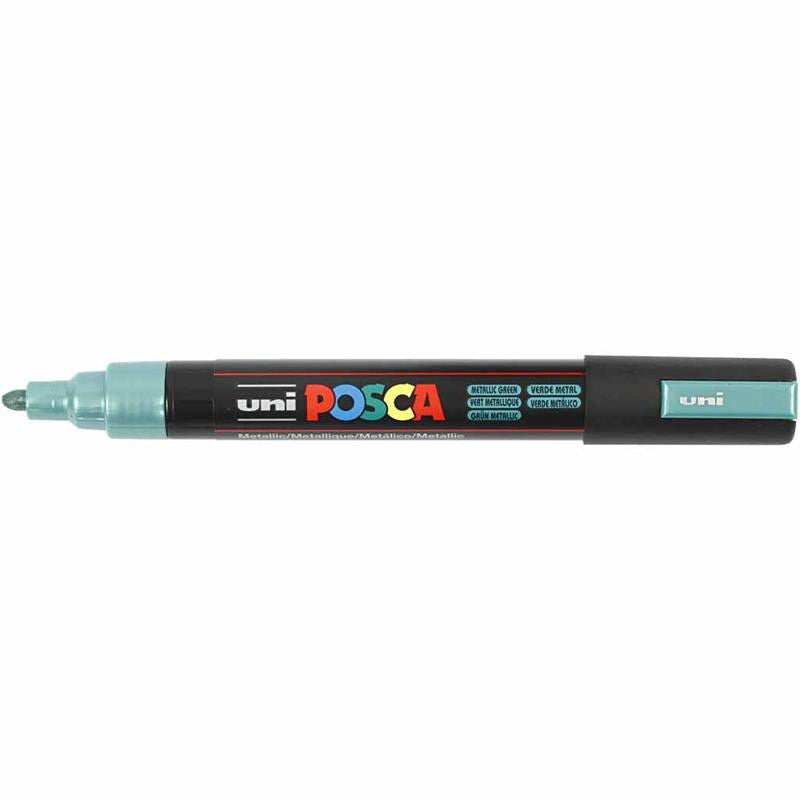 Uni Posca Verfmarker - lijndikte: 2,5 mm - PC-5M - Metallic Groen - M6