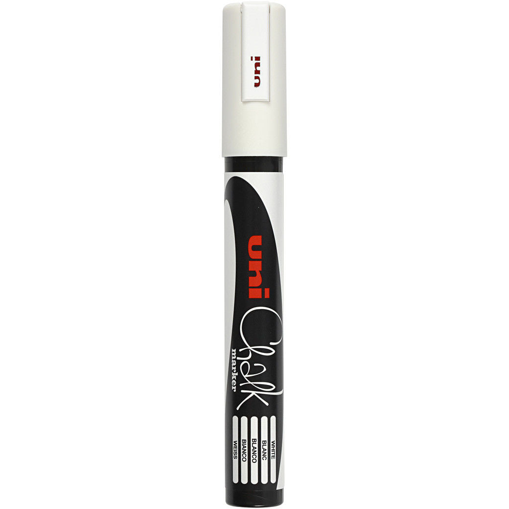 Chalk Marker, lijndikte: 1,8-2,5 mm, wit, 1stuk (PWE 5M BL))