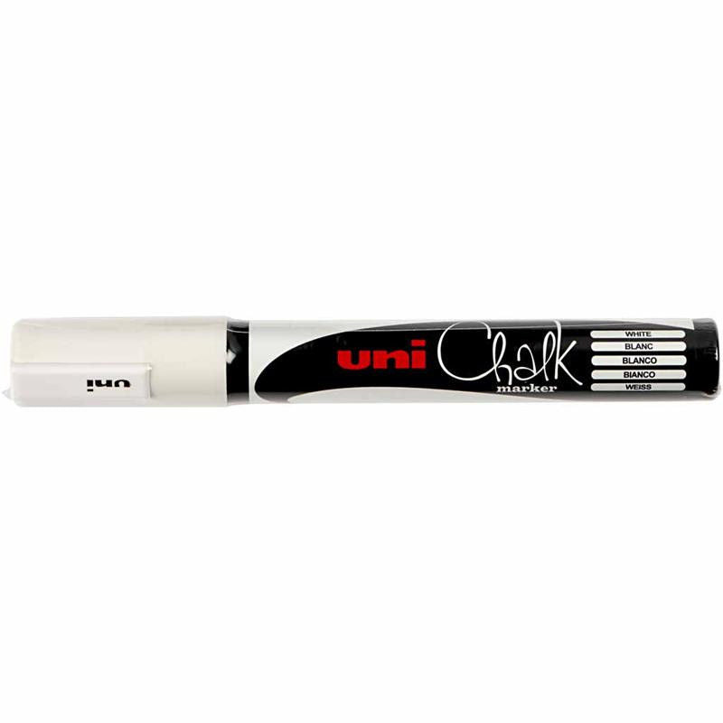 Chalk Marker, lijndikte: 1,8-2,5 mm, wit, 1stuk (PWE 5M BL))