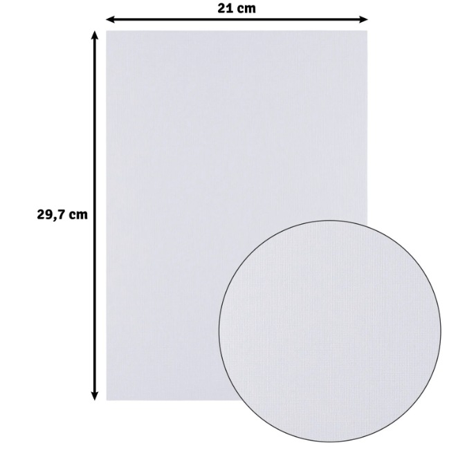 Florence - Linnenkarton - 250g - A4 - White - 10x (2821-097)